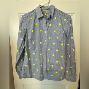 Like New Boden The Classic Striped Shirt with Neon Size 6